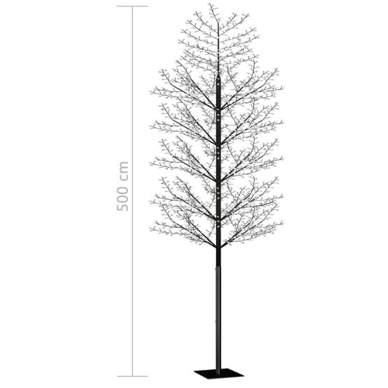 Plastgran 2000 Led Körsbärsblommor Blåvitt Ljus 500 Cm