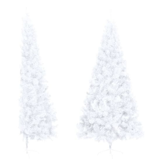 Halv Plastgran Med Fot Vit 210 Cm Pvc