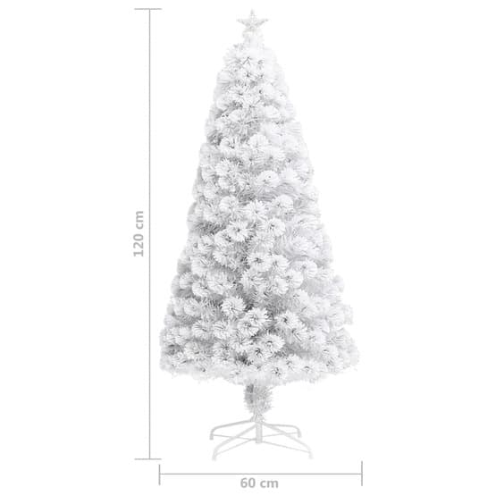 Plastgran Med Led Vit 120 Cm Fiberoptik