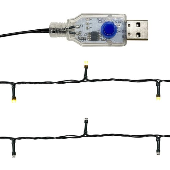 Julgirlang Med Led-Lampor 10 M Röd