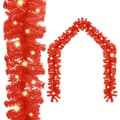 Miniatyrbild 1 av 7: Julgirlang Med Led-Lampor 10 M Röd