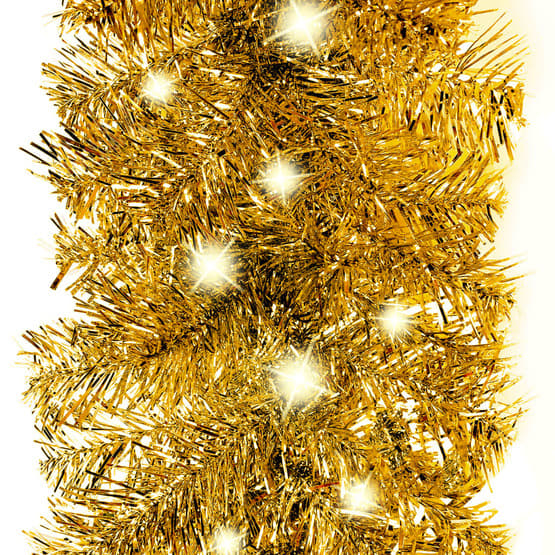 Julgirlang Med Led-Lampor 10 M Guld