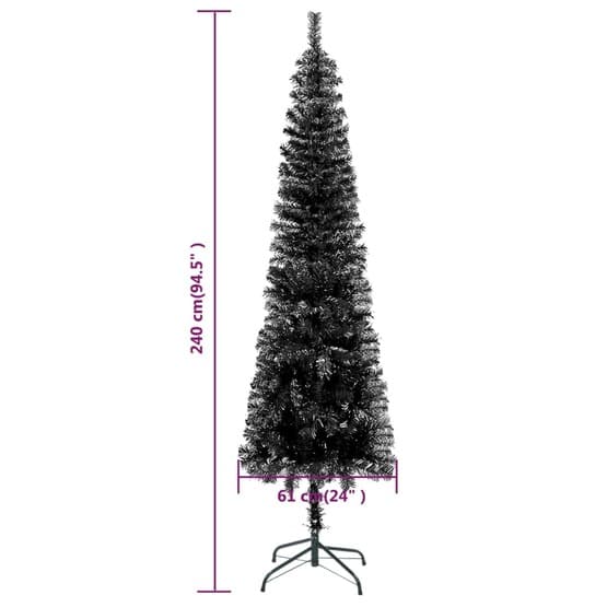 Julgran Smal Svart 240 Cm