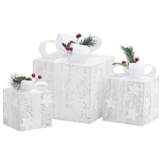 Juldekoration Julklappar 3 St Vit Ute/Inne