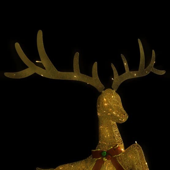 Juldekoration Flygande Ren 120 Led Guld Varmvit