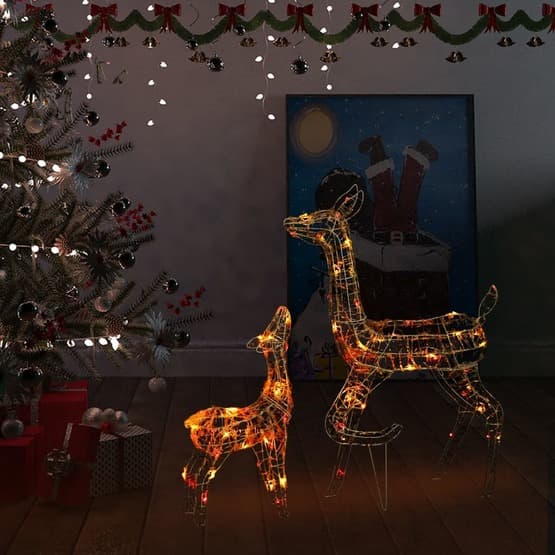 Juldekoration Renfamilj Akryl 160 Led Flerfärgad