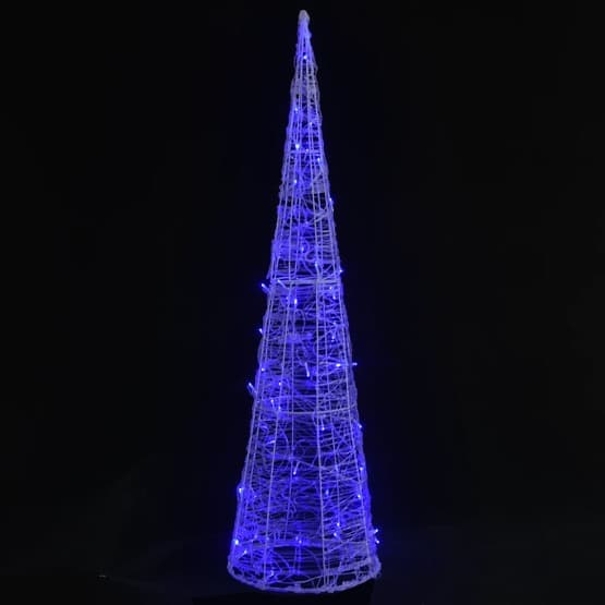 Ljuskon Led Pyramid Akryl Blå 120 Cm
