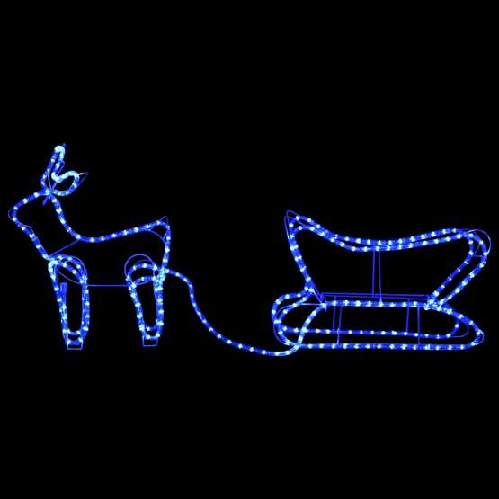 Juldekorationen Renar och Släde 252 lysdioder