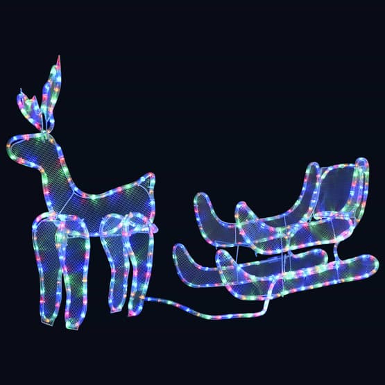 Julbelysning Ren Och Släde Nät 432 Led