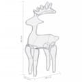Miniatyrbild 8 av 8: Juldekoration Ren Mesh 306 Led 60X24X89Cm