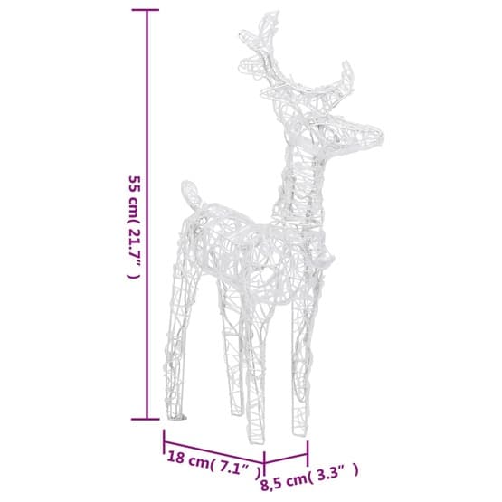 Juldekoration Renar & Släde 160 Led 130 Cm Akryl