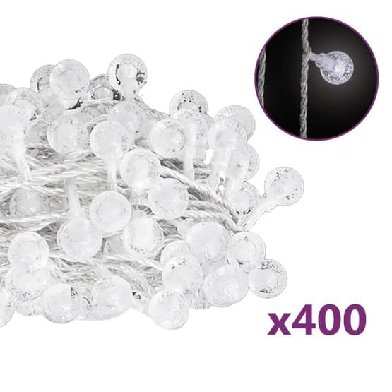 Ljusslinga 40 M Kulor 400 Lysdioder Kallvit 8 Funktioner