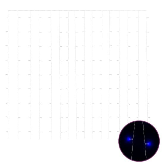 Ljusdraperi 3X3 M 300 Lysdioder Blå 8 Funktioner