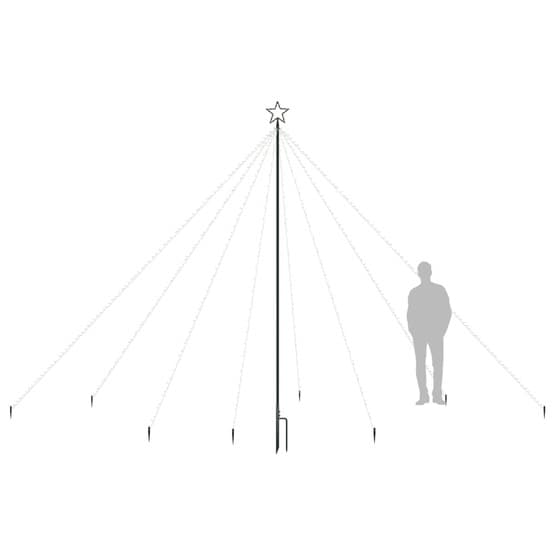 Julgransbelysning Inomhus/Utomhus 576 Led Blå 3,6 M