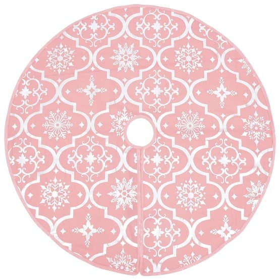Julgranskrage Lyxig Med Rosa Strumpa 90 Cm Tyg