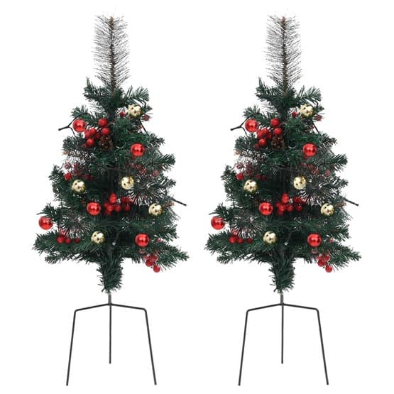 Konstgjorda Julgranar Med Led 2 St 76 Cm Pvc