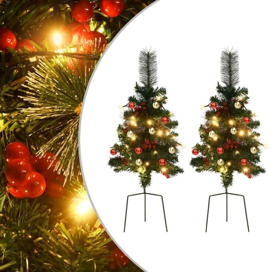 Konstgjorda Julgranar Med Led 2 St 76 Cm Pvc