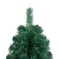 Miniatyrbild 6 av 10: Halv PlastgranGrön 120 Cm Med Led Och Julgranskulor