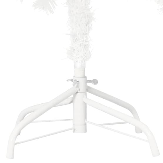 Plastgran Med Led Och Kulor 180 Cm Vit