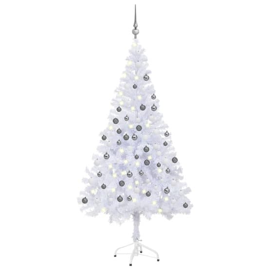Plastgran Med Led Och Julgranskulor 380 Grenar 150 Cm