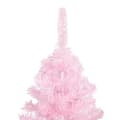Miniatyrbild 3 av 10: Plastgran Med Led Och Julgranskulor Rosa 210 Cm Pvc
