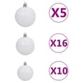 Miniatyrbild 8 av 10: Plastgran Med Led Och Julgranskulor Rosa 210 Cm Pvc
