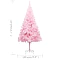 Miniatyrbild 9 av 10: Plastgran Med Led Och Julgranskulor Rosa 210 Cm Pvc