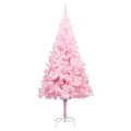Miniatyrbild 2 av 10: Plastgran Med Led Och Julgranskulor Rosa 210 Cm Pvc