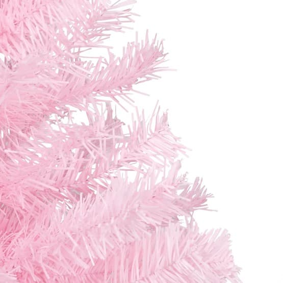 Plastgran Med Led Och Julgranskulor Rosa 240 Cm Pvc