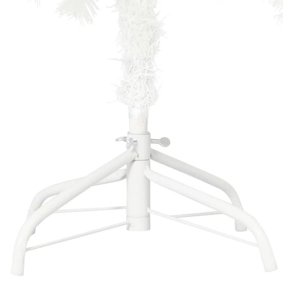 Plastgran Med Led Och Kulor Vit 120 Cm