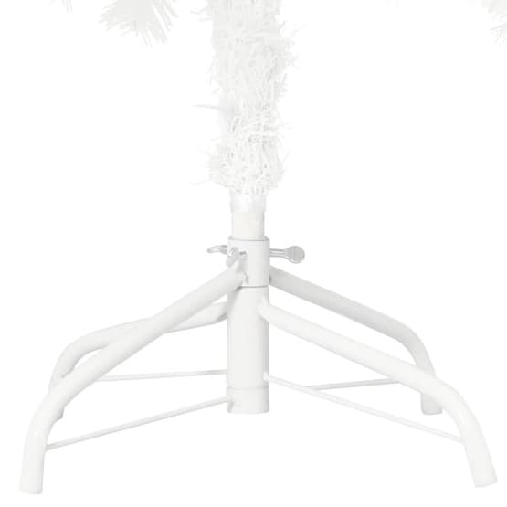 Plastgran Med Led Och Kulor Vit 240 Cm