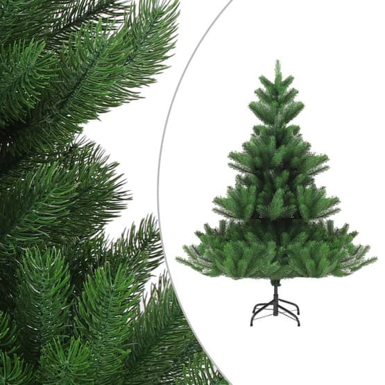 Konstgjord Nordmannsgran Med Led Och Julgranskulor Grön 240 Cm