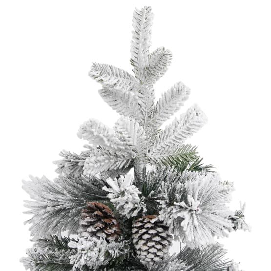 Plastgran Med Snö Och Kottar 195 Cm Pvc Och Pe
