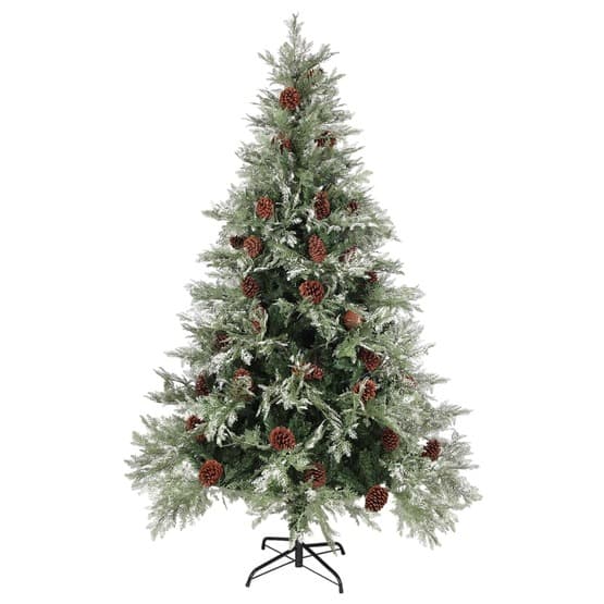 Plastgran Och Kottar Grön Och Vit 120 Cm Pvc Och Pe