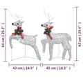 Miniatyrbild 7 av 7: Julrenar 2 St Silver 40 Lysdioder