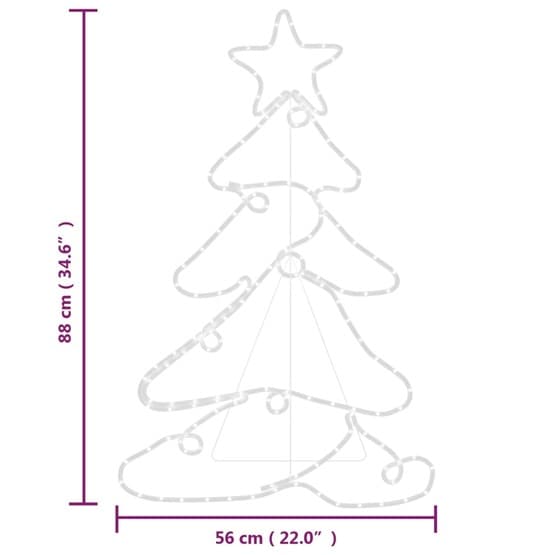 Juldekoration Julgran Med 144 Leds 88X56 Cm