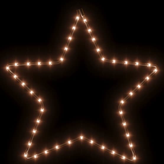 Julstjärna Ljusslinga Med 48 Leds Varmvit 56 Cm