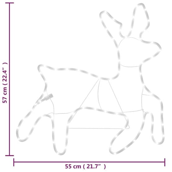 Renfigur Ljusslinga Med 72 Led Varmvit 57X55X4,5 Cm