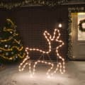 Miniatyrbild 1 av 6: Renfigur Ljusslinga Med 72 Led Varmvit 57X55X4,5 Cm