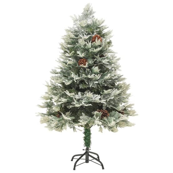 Plastgran Med Ljusslinga Och Kottar Grön 150 Cm Pvc Och Pe 150 Cm