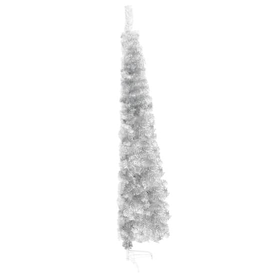 Smal Halv Plastgran Med Stativ Silver 120 Cm