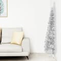 Miniatyrbild 1 av 8: Smal Halv Plastgran Med Stativ Silver 120 Cm