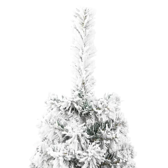Smal Halv Plastgran Med Snö 180 Cm