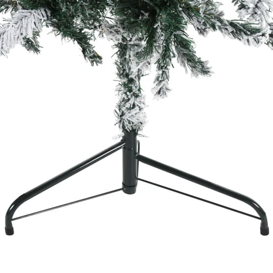 Smal Halv Plastgran Med Snö 210 Cm