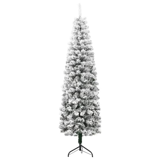 Smal Halv Plastgran Med Snö 240 Cm