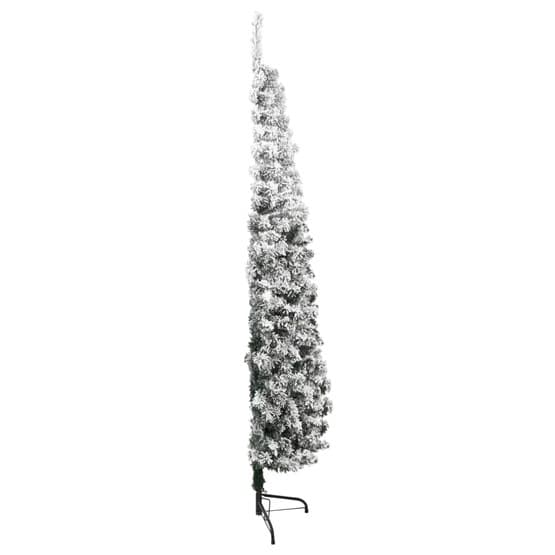 Smal Halv Plastgran Med Snö 240 Cm