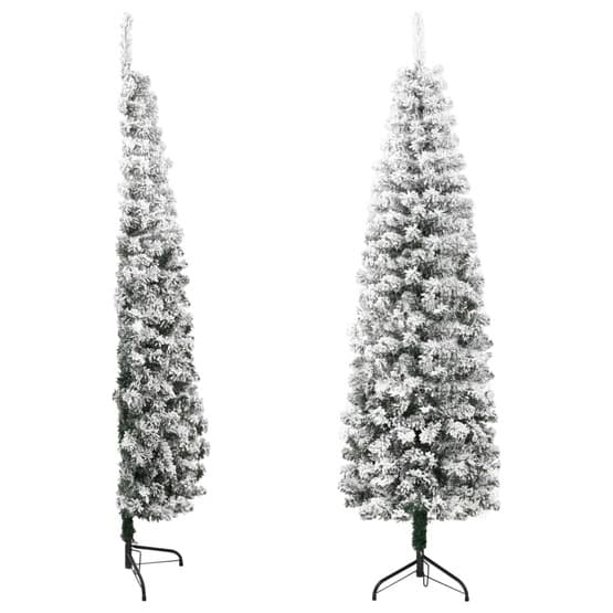 Smal Halv Plastgran Med Snö 240 Cm