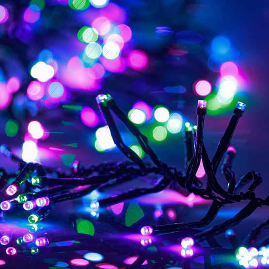 Ljusslinga Med 400 Led Cluster Flerfärgad Pastell 7,4 M Pvc