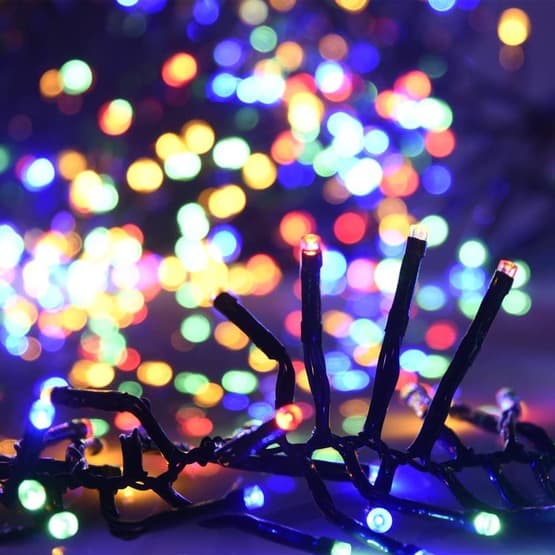 Ljusslinga Med 1000 Led Cluster Flerfärgad 11 M Pvc