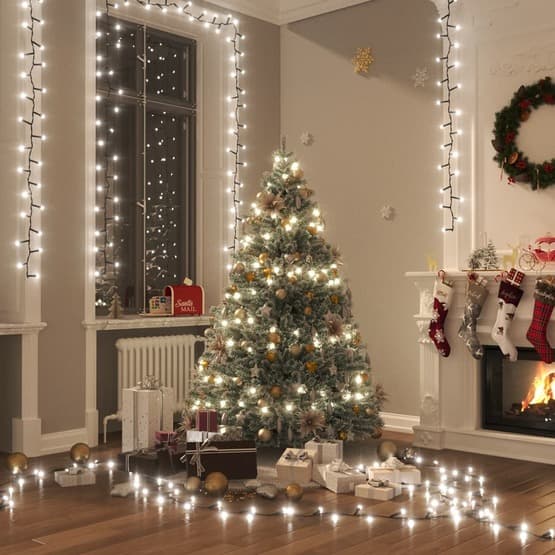Kompakt Ljusslinga Med 2000 Led Kallvit 45 M Pvc